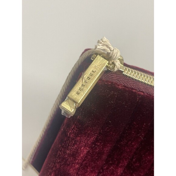 KESTREL Burgundy Velvet Large Purse Kit Pouch Organizer Bag New - Picture 10 of 11